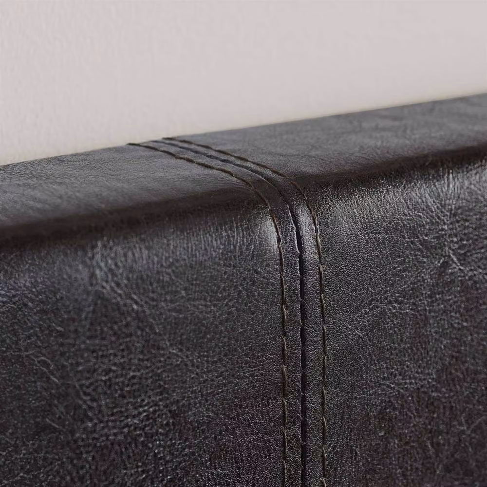 Birlea Berlin Ottoman Bed in Brown Faux Leather, Double W/D/H: 140 x 200 cm – 2