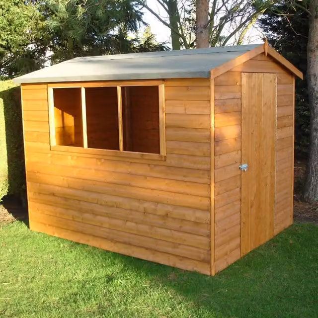 Shires Lewis Handmade Classic Gable Garden Shed in Brown – 1