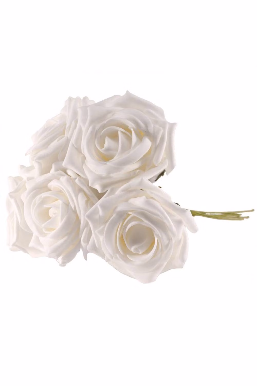 KDMD 2 Pack of White Foam Open Tea Roses for Wedding Decor – 2