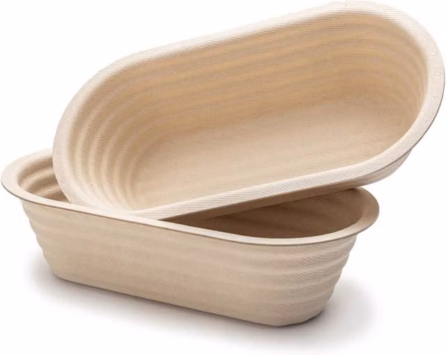 Brod & Taylor Banneton Batard Oval Bread Proofing Basket in Beige/Sand, 25cm