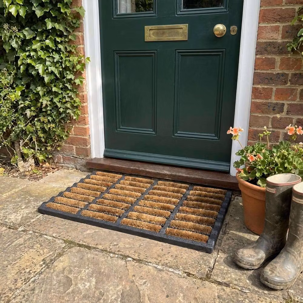 Nicoman Brown Rubber and Coir Scraper Doormat, W/D/H: 60 x 40 x 2.5 cm – 4