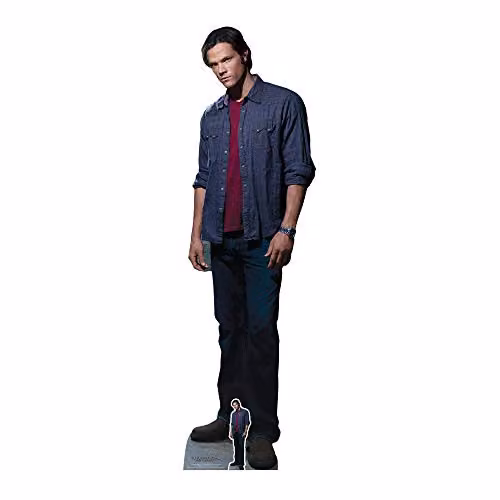 Star Cutouts Sam Winchester Red Shirt Lifesize Cardboard Cutout, Supernatural Fan Decoration in Red and Multicolour – 1