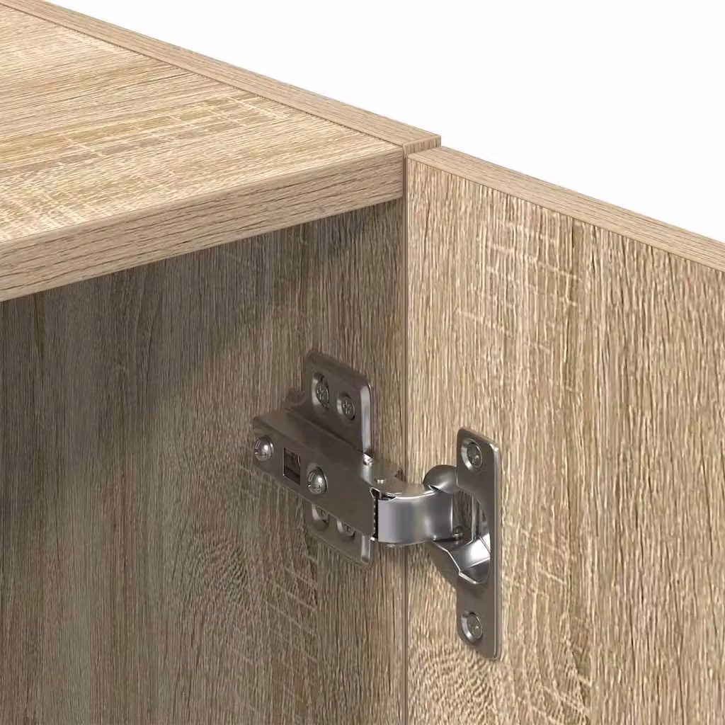Berkfield Home Sonoma Oak Kitchen Tall Cabinet in Brown, W/D/H: 38 x 41.5 x 131.5 cm – 2