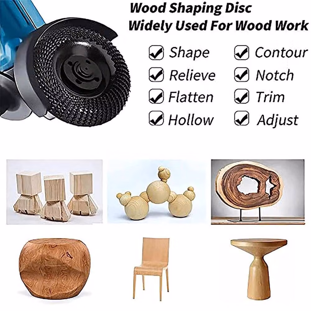 NESTLUNE Black Carbide Wood Sanding Carving Shaping Disc Grind Wheel Tool W: 520 mm, H: 10000 mm – 4