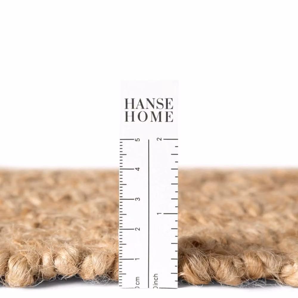 THE RUGS Fjord Reversible Handwoven Jute Rug in Beige and Gold, W: 200 cm, D: 300 cm – 3