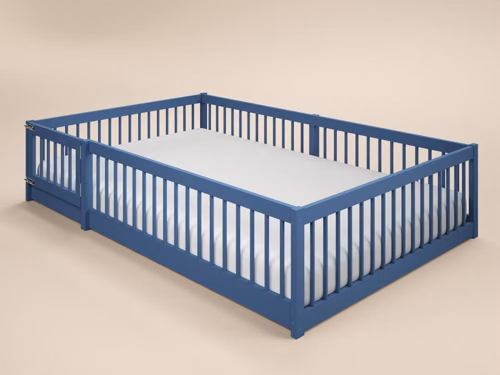 Flair Imogen House Frame Small Double Toddler Bed in Blue, Solid Pine Wood, 120 x 200 cm – 2