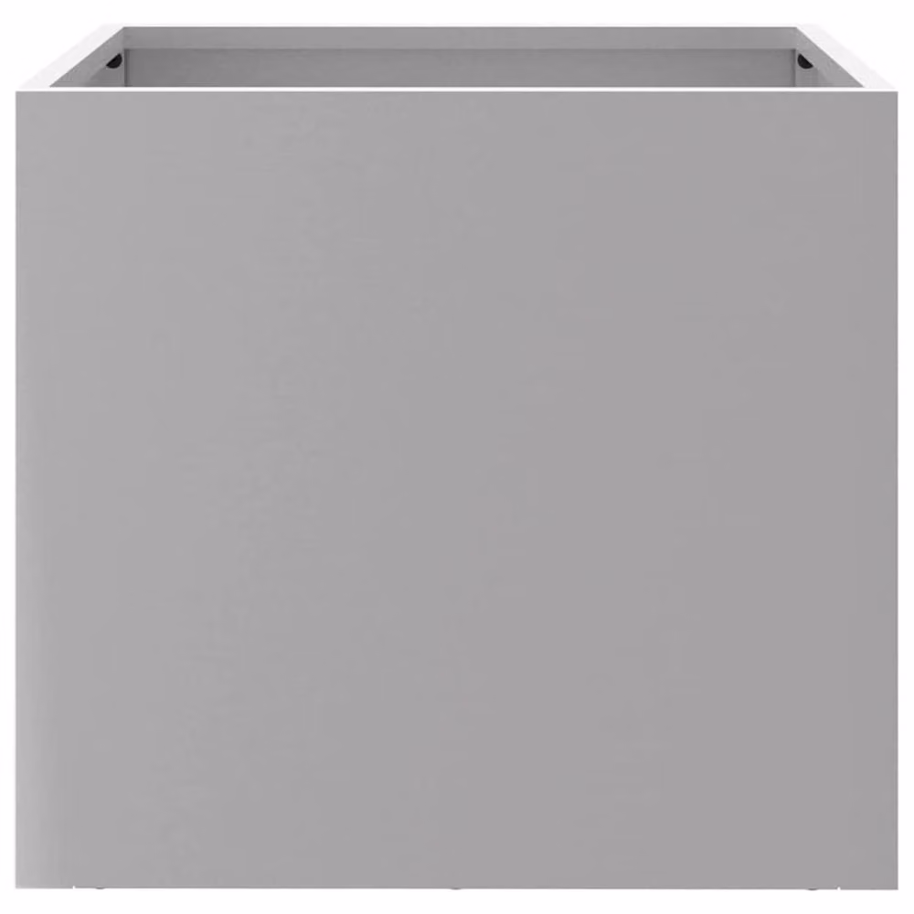 Berkfield Home Galvanised Steel Planter Tubs, 2 Pack, Silver, W: 32 cm, D: 30 cm, H: 29 cm – 4