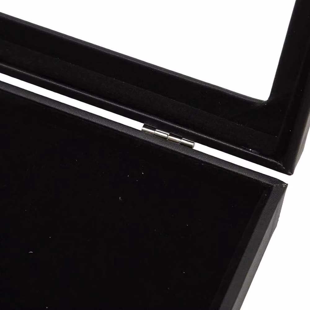 NESTLUNE Black Wood and Glass Pin Display Case Shadow Box for Badge and Enamel Medal Storage – 6
