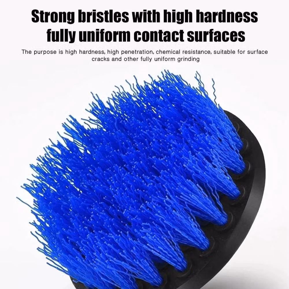 NESTLUNE 3-Piece Blue Drill Brush Power Scrubber Set for Tile and Grout – 5