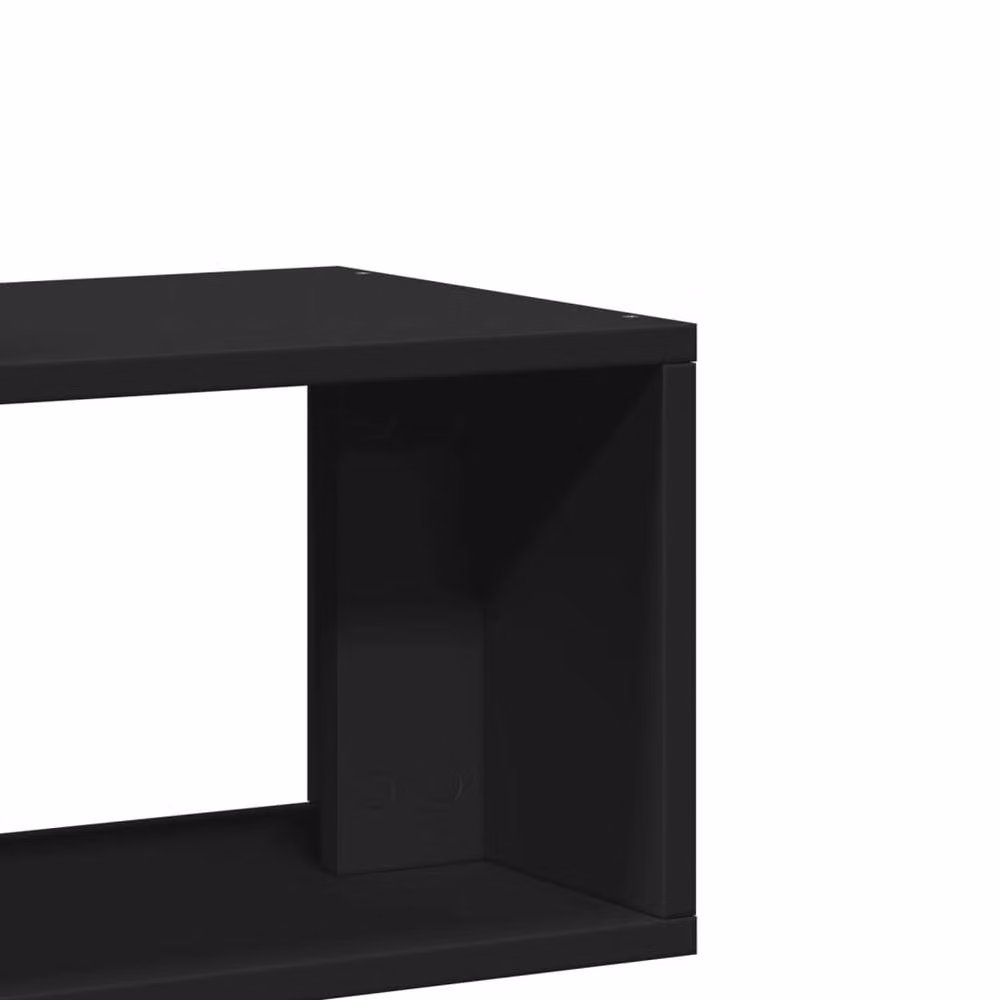 Berkfield Home Set of 2 Black Matt TV Cabinets in Engineered Wood, W/D/H: 75 x 30 x 50 cm – 4