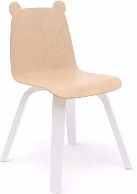 Oeuf NYC Bear Play Chair Set of 2 in Birch and White