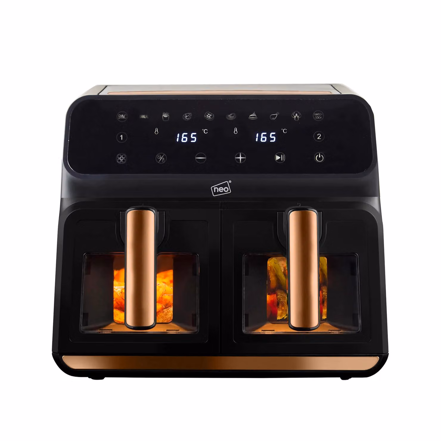 Neo Black and Copper 8.5L Electric Digital Dual Zone Air Fryer with Window – 2