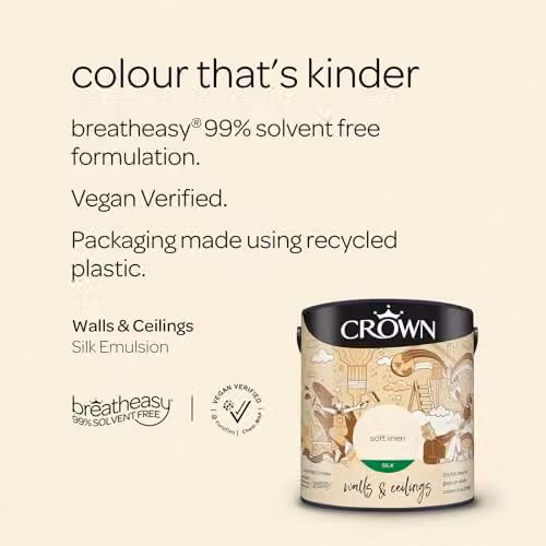 Crown Silk Satin Gloss Emulsion Soft Linen Beige 2.5 l – 2