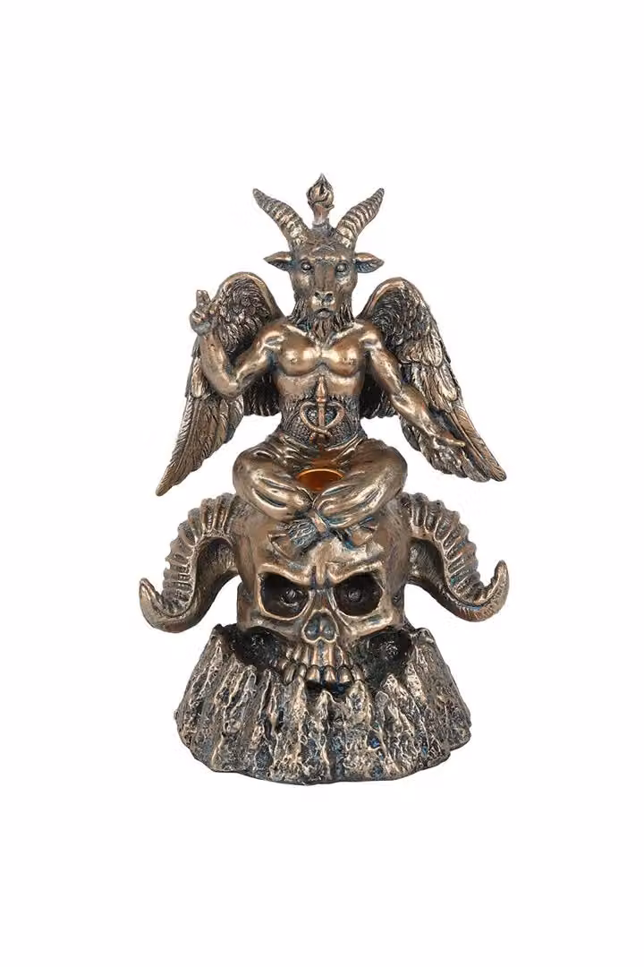 KDMD Gold Baphomet LED Backflow Incense Burner – 2