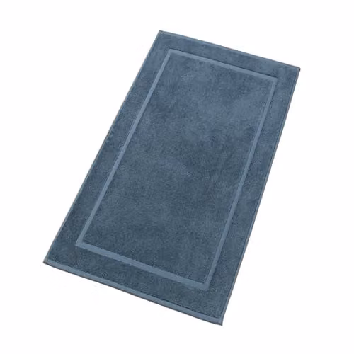 Christy Renaissance Luxury 100% Cotton Towelling Bath Mat, Blue, W: 52.0 cm x D: 90.0 cm
