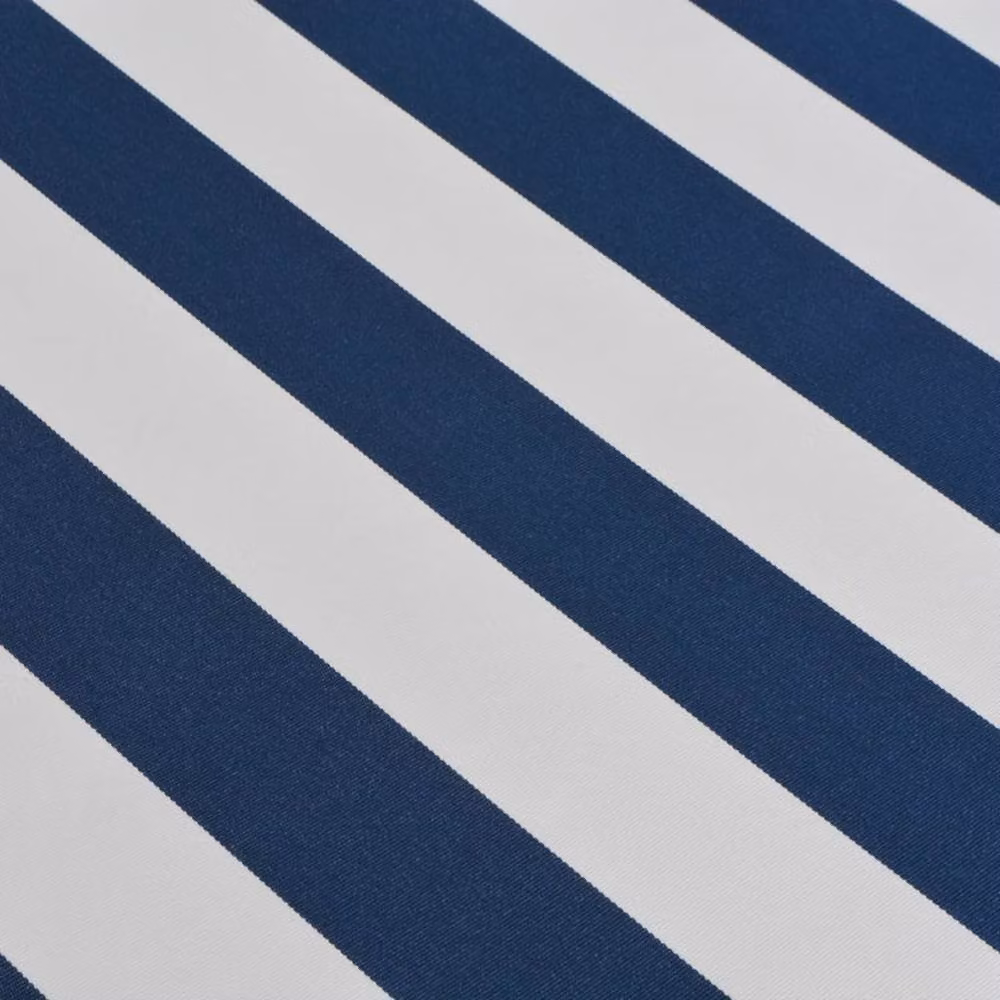 Berkfield Home Manual Operated Folding Awning in Blue and White, Width: 500 cm – 3