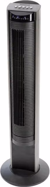 Honeywell Black Oscillating Tower Fan with Remote Control and Timer