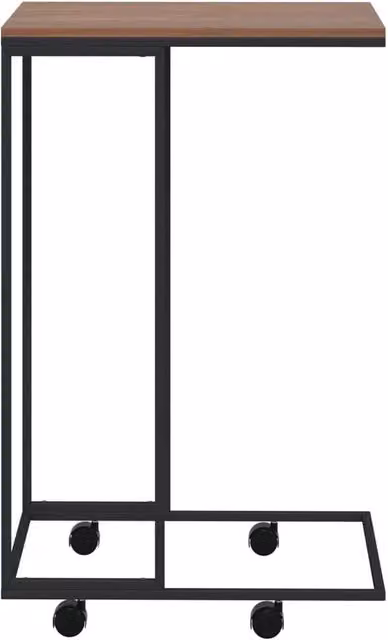 Berkfield Home Side Table with Castors, Black, W/D/H: 40 x 30 x 63.5 cm