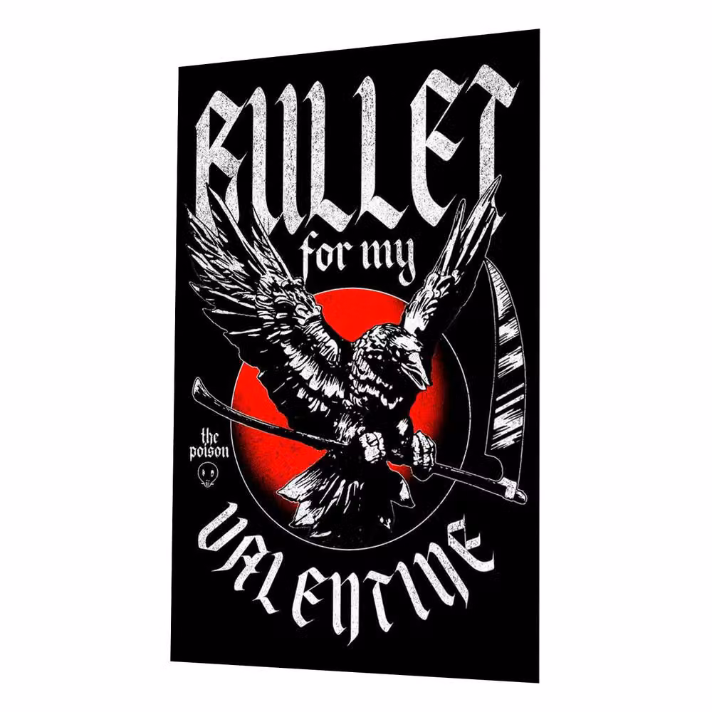 Bullet For My Valentine The Poison Crow Textile Poster in Black, W: 106 cm, H: 70 cm – 2