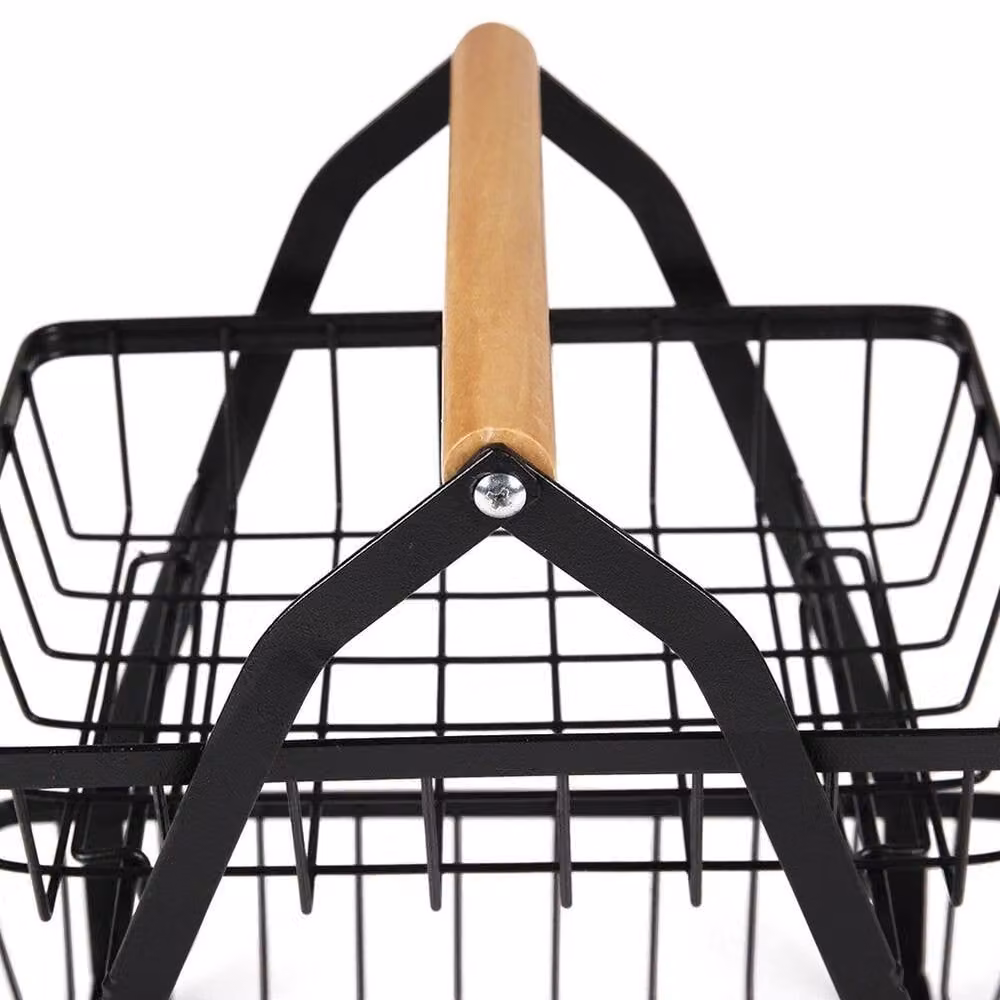 Kelvenix 2 Tier Kitchen Fruit Holder and Storage Basket Rack in Black Metal – 3