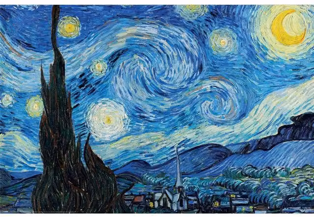 Vincent Van Gogh Starry Night Multicolour Paper Poster