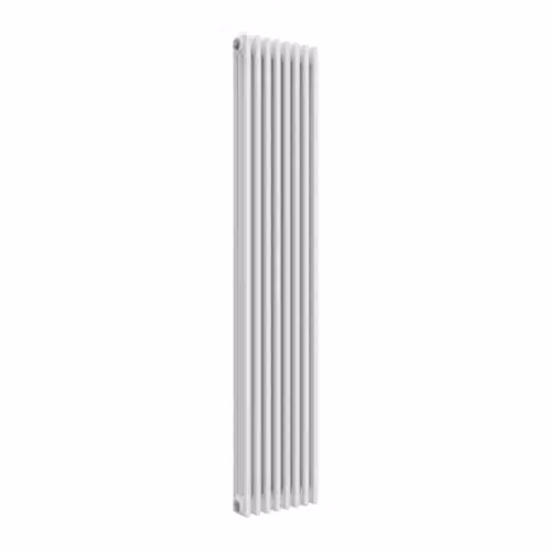 Reina Colona 3 Column Steel Wall Hung Radiator, White, H 180 cm x W 38 cm x D 38 cm