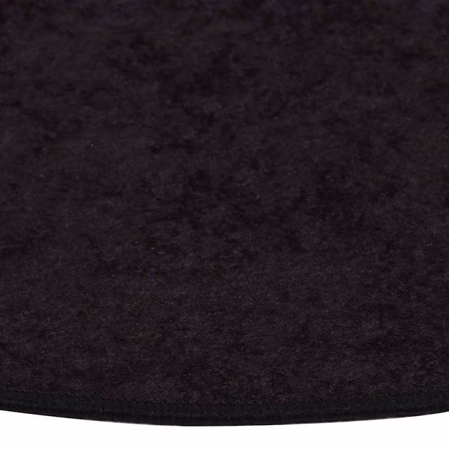 Berkfield Home Washable Round Anti Slip Rug in Anthracite and Black, Diameter: 100 cm