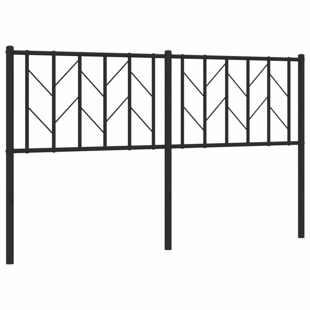 Berkfield Home Classic Metal Headboard in Black, 150 cm – 2