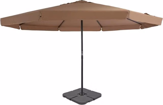 Berkfield Home Outdoor Umbrella with Portable Base in Beige