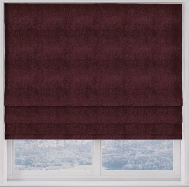 Terrys Elvira Made to Measure Blackout Roman Blind in Red Chianti