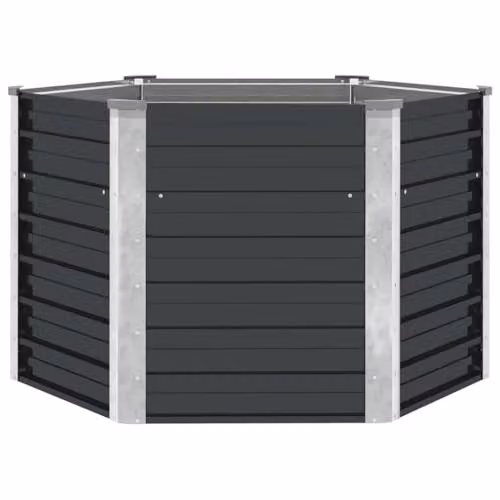 vidaXL Anthracite Galvanised Steel Raised Bed W/D/H: 129 x 129 x 77 cm – 4