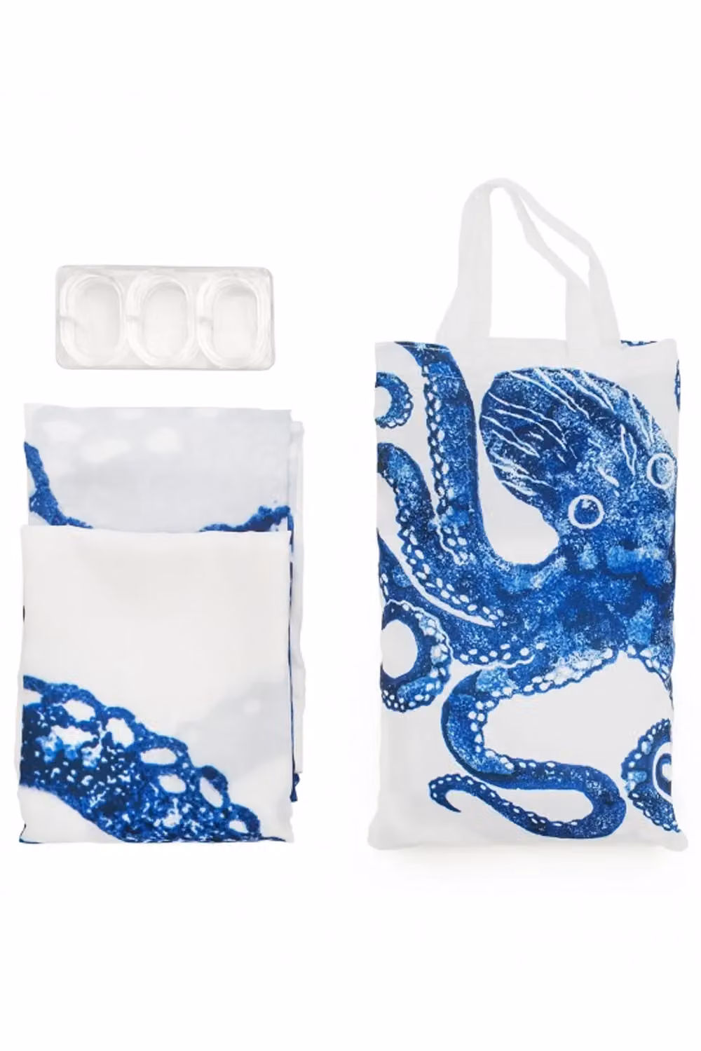 BlissHome Creatures Octopus Design Shower Curtain, Blue and Multicolour, W/H: 180 x 180 cm – 3