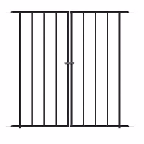 Primrose Abbey Road Black Galvanised Steel Swing Gate, Height: 92 cm