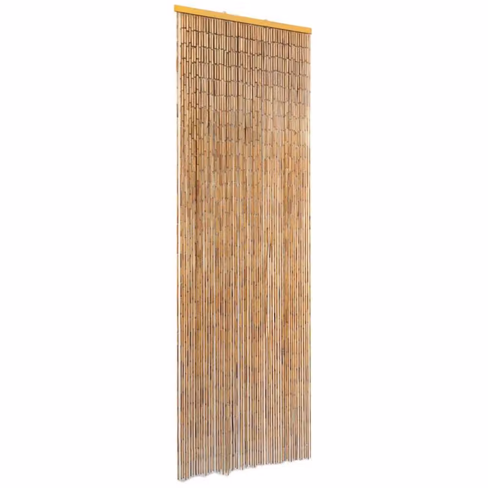 Berkfield Home Bamboo Insect Door Curtain, Brown, W: 56 cm, H: 185 cm – 2