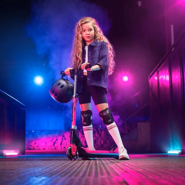 Xootz Elements Pink Foldable Electric Scooter with Rechargeable Battery