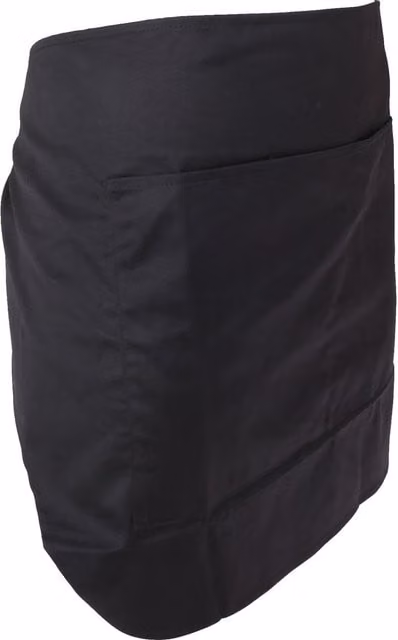 Dennys Black Poly-Cotton Wrapover Waist Apron