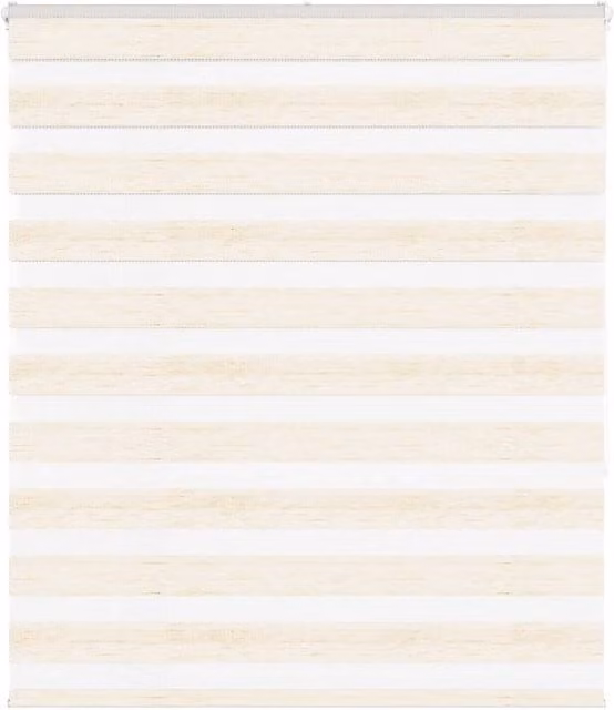 Berkfield Home Zebra Blind in Marble Beige, Polyester Fabric, W: 135 cm, H: 150 cm
