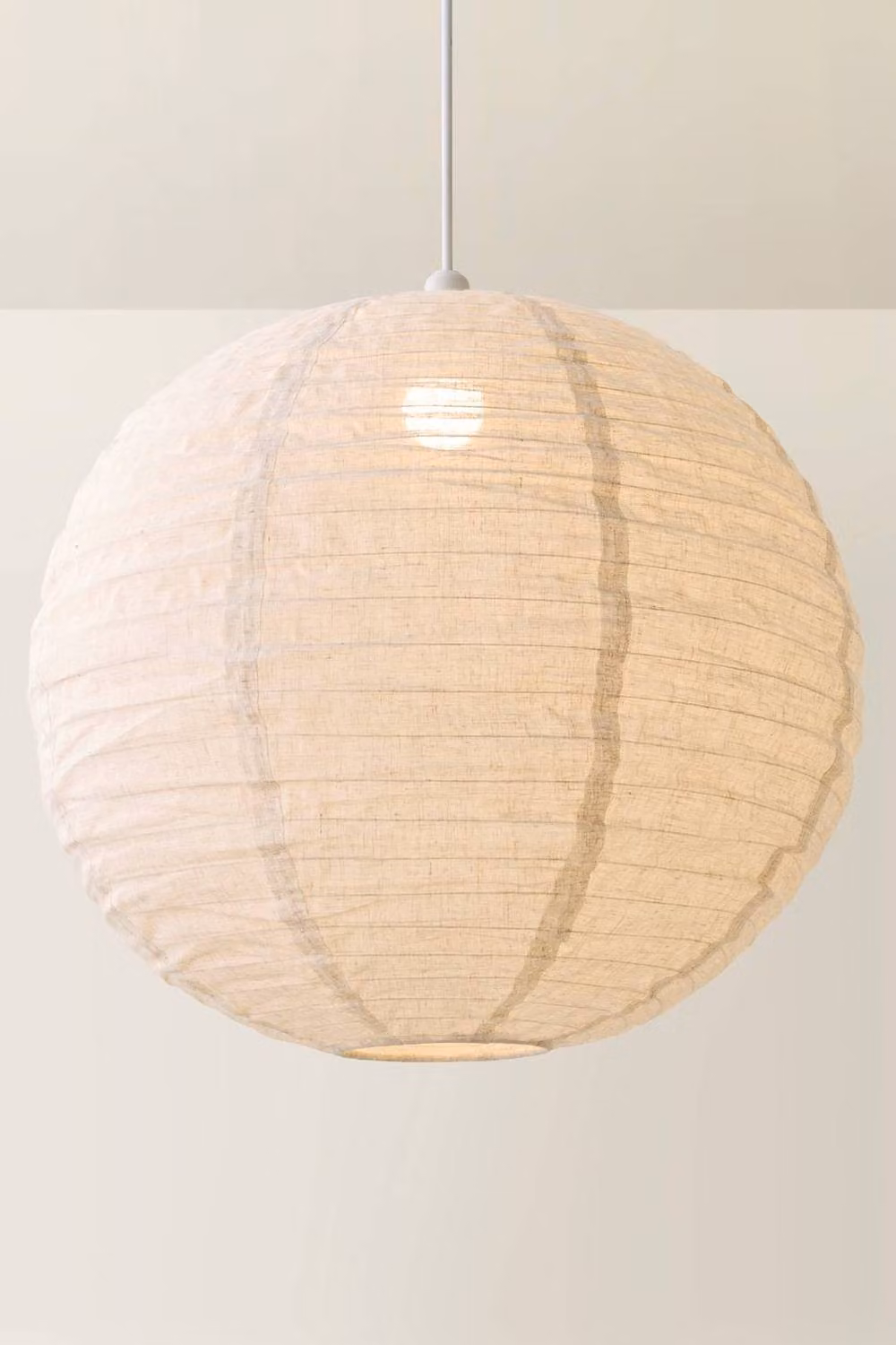 ValueLights Etta Natural Linen XL Globe Lamp Shade in Beige, Diameter: 60 cm – 2