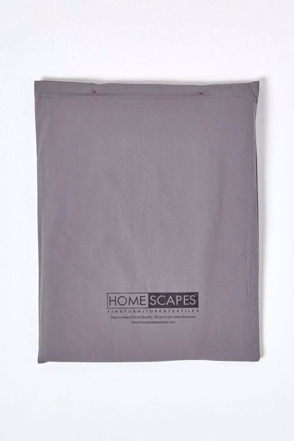 Homescapes Egyptian Cotton Percale Duvet Cover and Pillowcase Set, 200 TC, Grey, W/H: 180 x 200 cm – 2