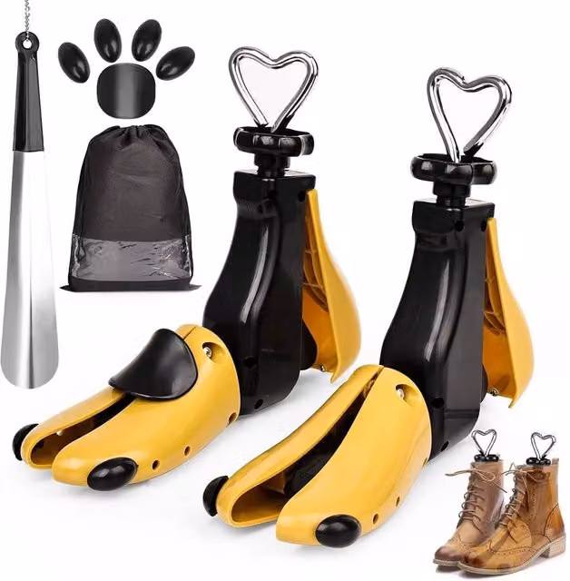 FLAVORA Yellow Boot Shoe Stretcher, 2-Piece Set, Size M (Fits sizes 38-43) – 1