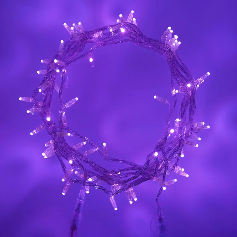 Core Connect Purple Connectable Fairy Lights with Transparent Cable and Timer