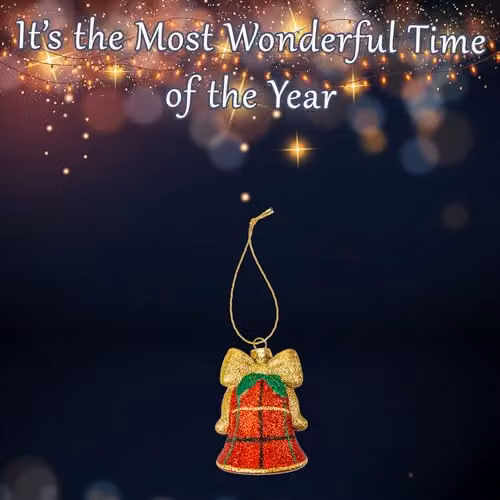 VFM e-Store Red Christmas Hanging Bell Pendant, H x W x D: 9.0 x 5.7 x 5.7 cm – 4