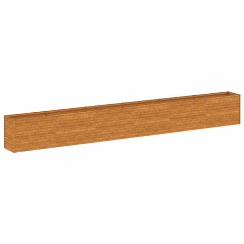 vidaXL Brown Corten Steel Raised Bed for Vegetable, Herb or Ornamental Gardens, W: 578 cm, D: 50 cm, H: 69 cm