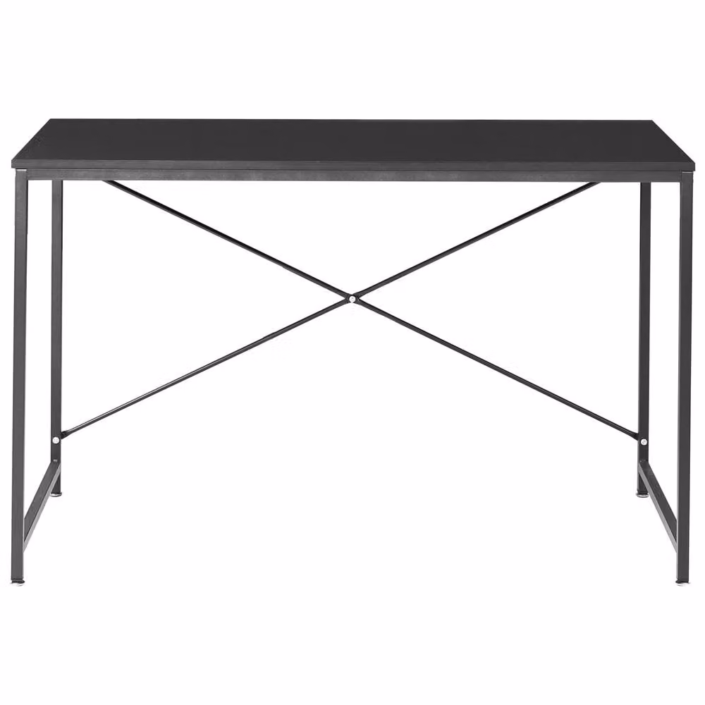 Wyld and Coco Black Writing Desk with MDF Top and Powder-Coated Iron Legs – 3