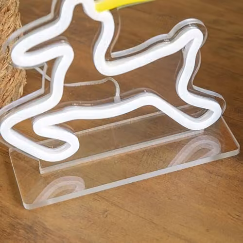 Samuel Alexander White Light Up Christmas Reindeer Table Top Neon Sign, 25cm – 4