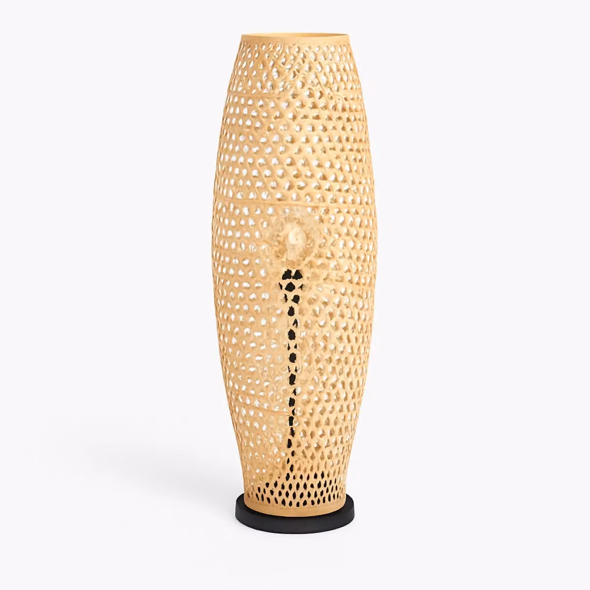 CGC Lighting Natural Bamboo Floor Lamp in Brown and Beige, Height: 83 cm – 2