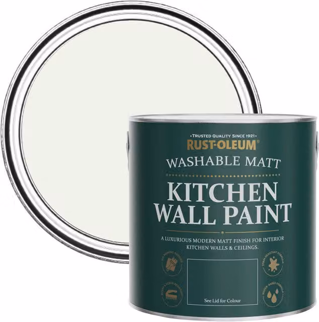 Rust-Oleum Matt Kitchen Wall Paint in Steamed Milk, 2.5 l – 1