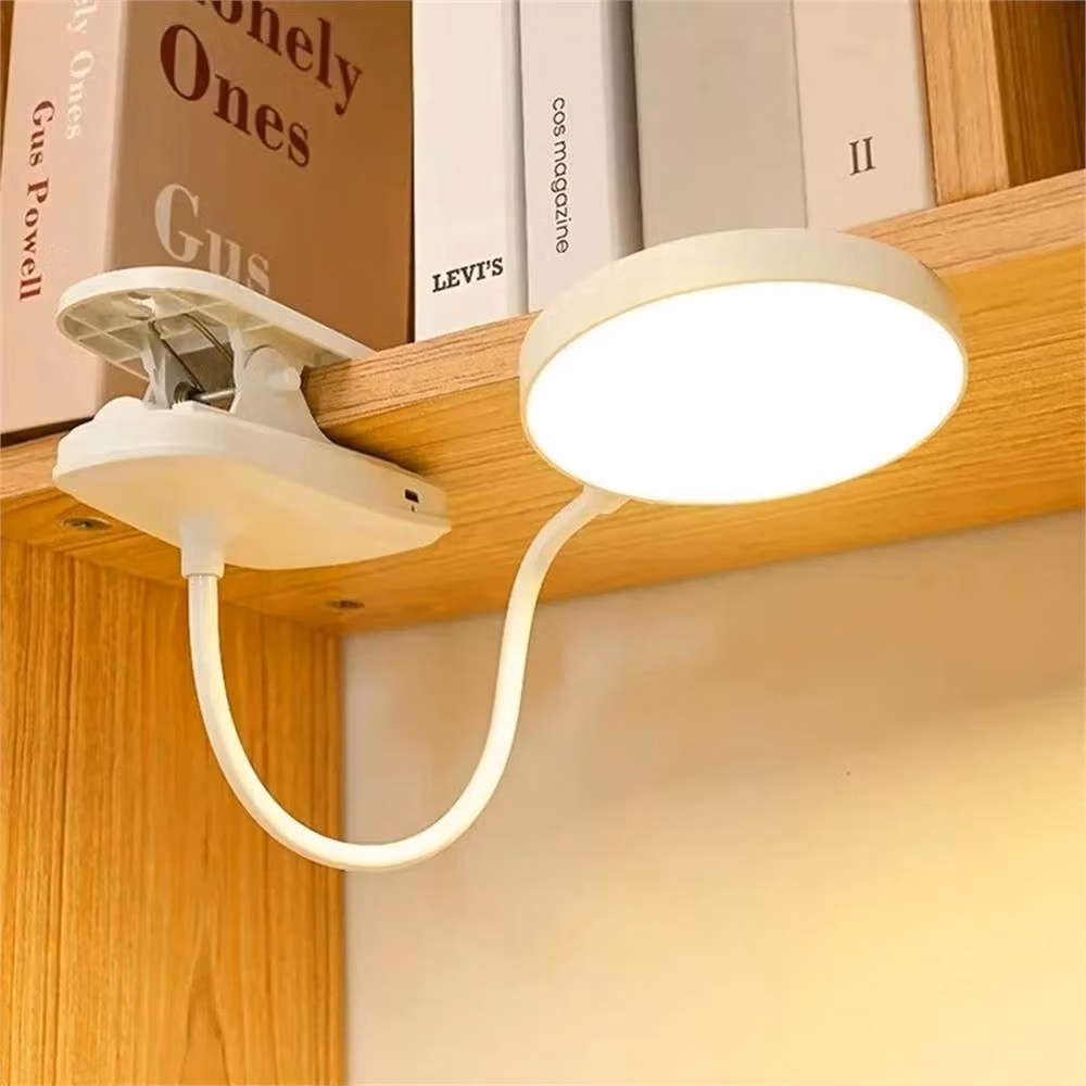 Nordara LED USB Rechargeable Clip On Desk Lamp in White – 2