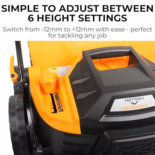 Ark Mat 2 in 1 Electric Lawn Scarifier and Raker, 1800W, 36cm Working Width, 5 Depth Settings, 45L Collection Bag, Orange – 5