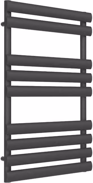 Bathroom Kingdom Arbori Anthracite Designer Flat Panel Heated Towel Rail, Grey, W: 50 cm, H: 82 cm